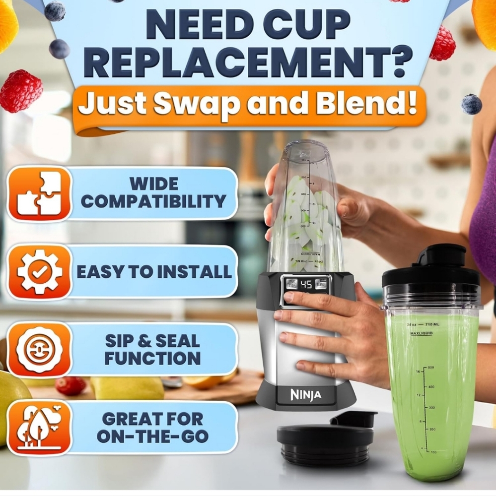 2Pcs Ninja Replacement Cups - Picture 5 of 7
